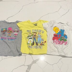 Toddler Girls 4T T Shirts 3 Short Sleeve